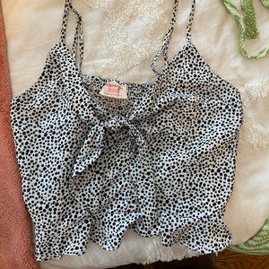 Showpo tie black and white top